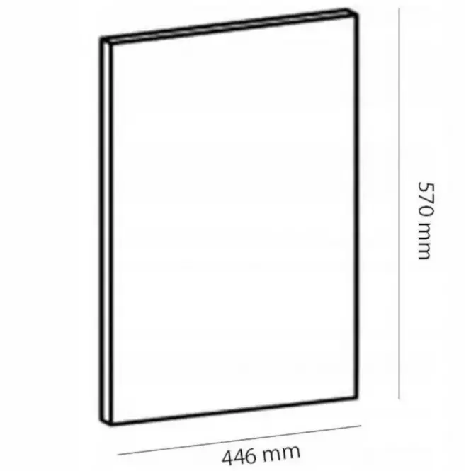 Ajtó mosogatógéphez Gardena D45FZN 570 x 446 white
