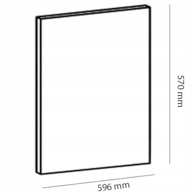 Ajtó mosogatógéphez Gardena D60FZN 570 x 596 white