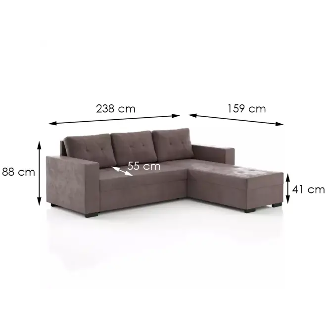 Sarokgarnitúra szett Dallas Zetta 293,5