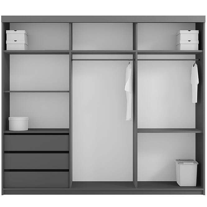 Szekrény Royal 250 szürke /lamel Wotan