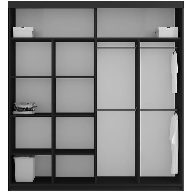 Szekrény Royal 203 fekete/lamel Wotan