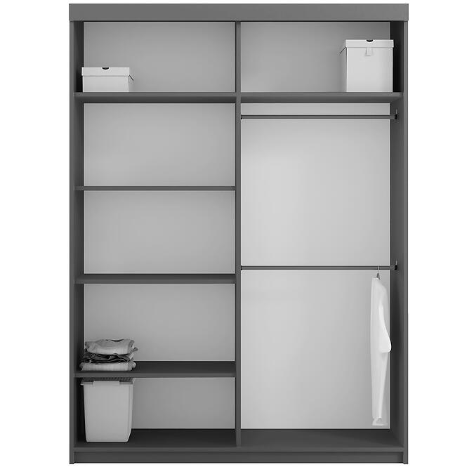 Szekrény Royal 150 szürke /lamel Wotan