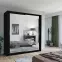 Szekrény Lux 203 fekete + 2 x Tükör,3