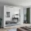 Szekrény Lux 203 fehér + 2 x Tükör,3