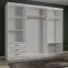 Szekrény Lux 250 fehér + 3 x Tükör,3