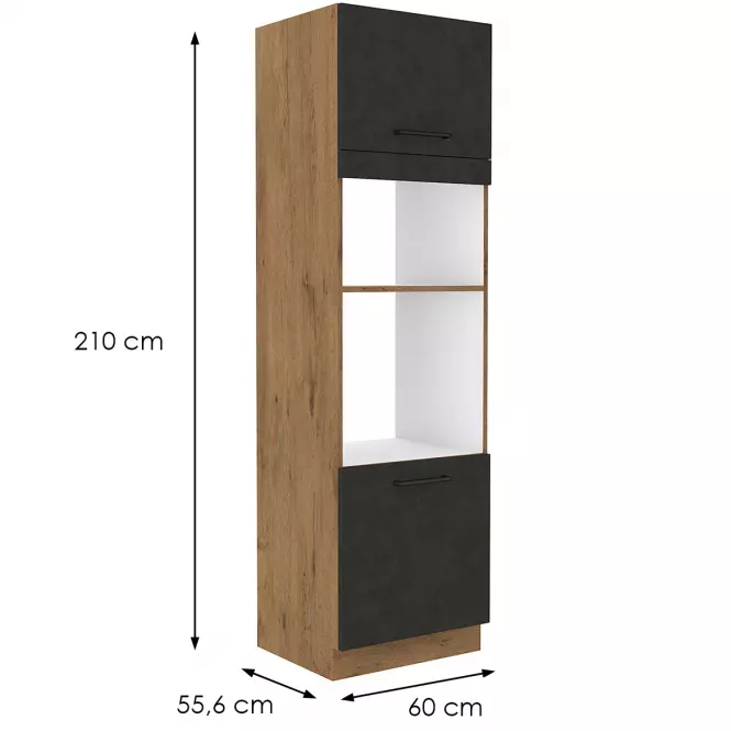 Konyhaszekrény Vigo Grafit Matt  60dpm-210 2f