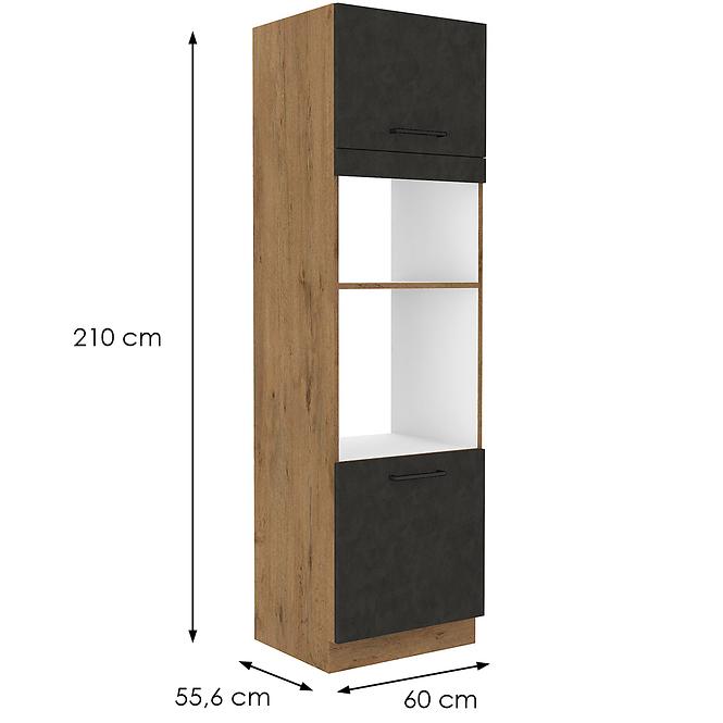 Konyhaszekrény Vigo Grafit Matt  60dpm-210 2f