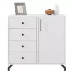 Komód  Bergen Be7 fehér Lux/fehér fényes
