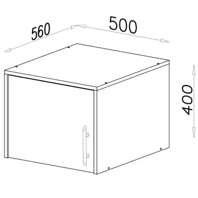Szekrény bővítés  Smart Srn5 1d Grafit,2