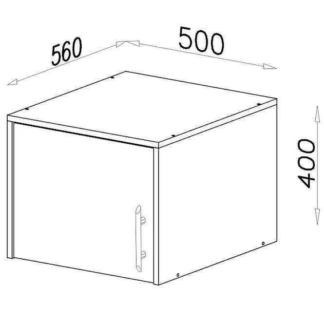 Szekrény bővítés  Smart Srn5 1d Grafit,2