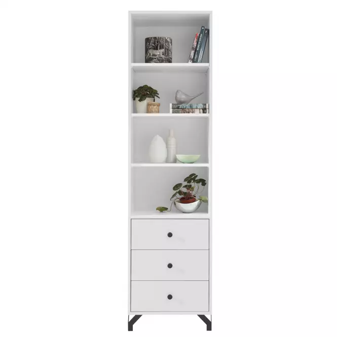 Regál  Bergenbe4 fehér Lux/fehér Lesk