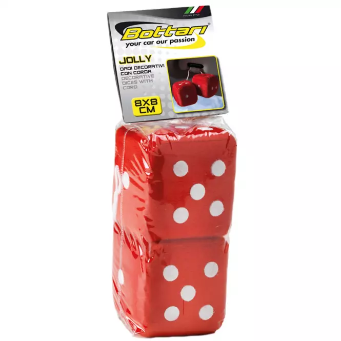 Díszítő kockák Jolly piros 8x8 cm 2 db