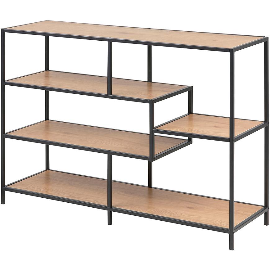 Regál Seaford Vadtölgy / fekete Mat 3 a polc