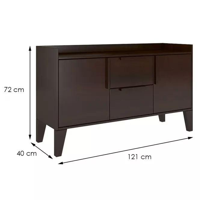 Komód Fa fenyő Skandica Agava Palisander,2