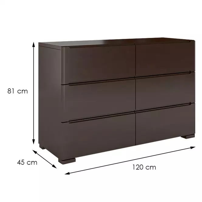 Komód Fa bükk  6s Skandica Sparta Palisander,2