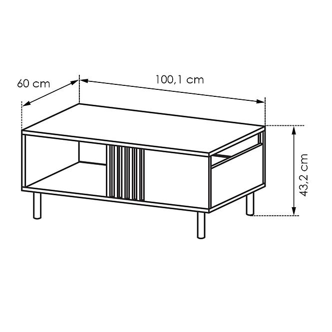 Dohányzóasztal Madis F Tölgy Artisan/Antracit,3
