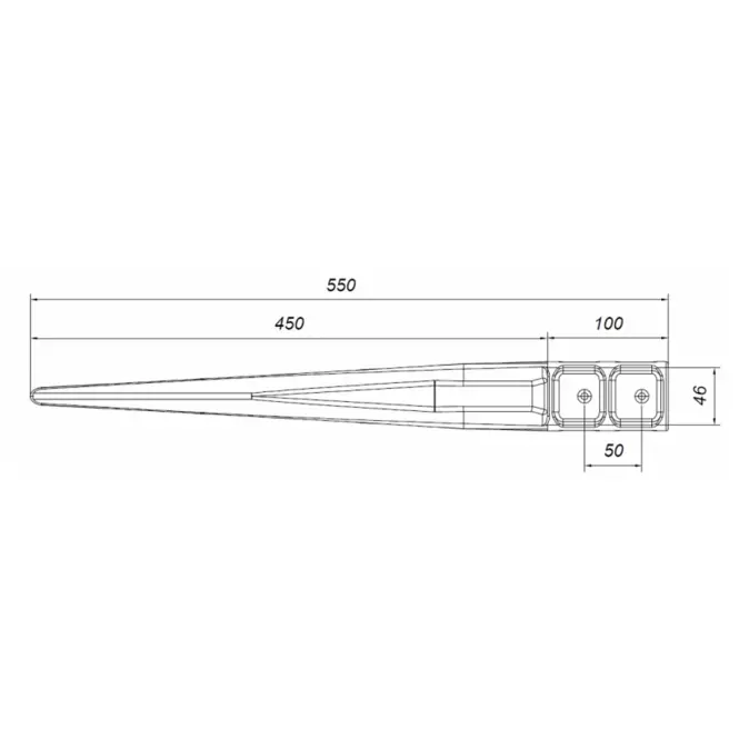Kompozithorgony PSK WST 46x46x550 mm,5