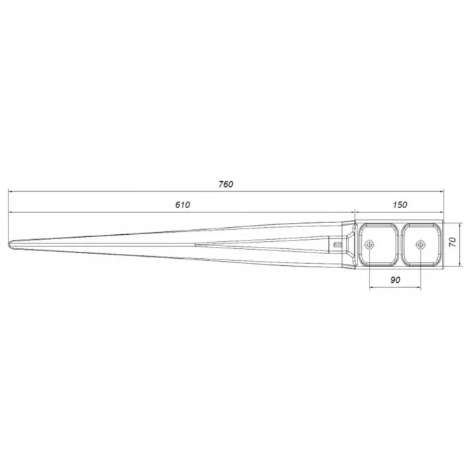Kompozithorgony PSK WST 70x70x750 mm