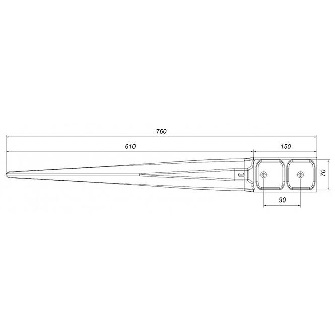 Kompozithorgony PSK WST 70x70x750 mm