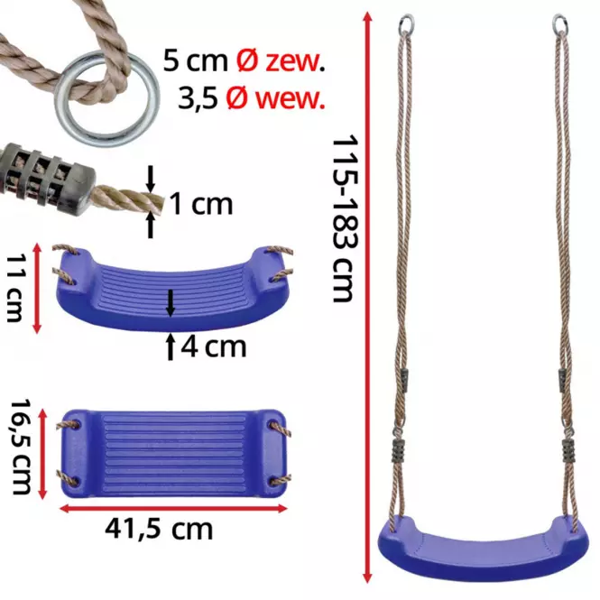 Ülés hintákhoz 40 cm kék