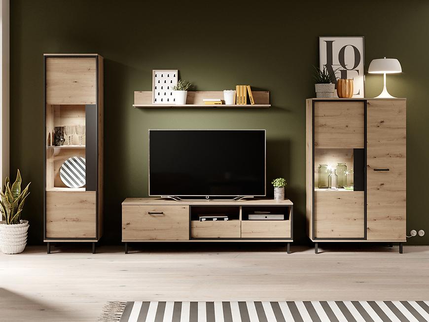 Nappali bútor Nest A+B+C tölgy Artisan/Antracit