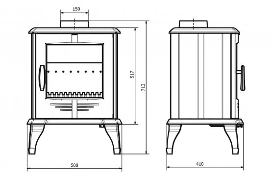 Kandallókályha P8 7.9kW  Eko