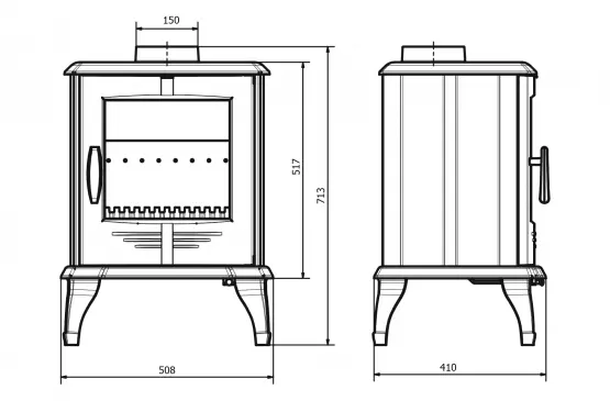 Kandallókályha P8 7.9kW  Eko,2