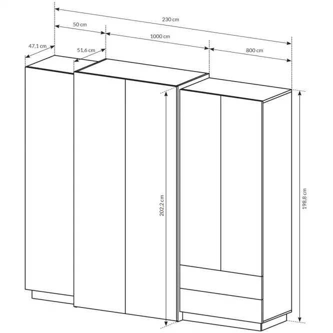 Szekrény 3d A 230 fehér/ölgy craft arany