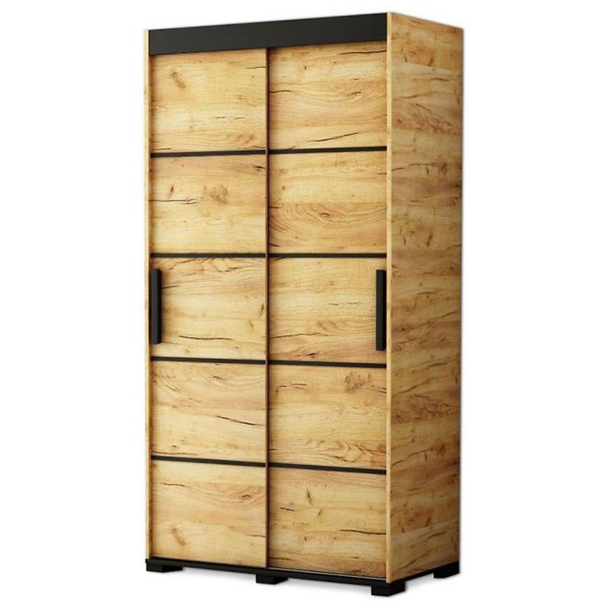 Szekrény Bergamo V1 150 tölgy craft arany/fekete