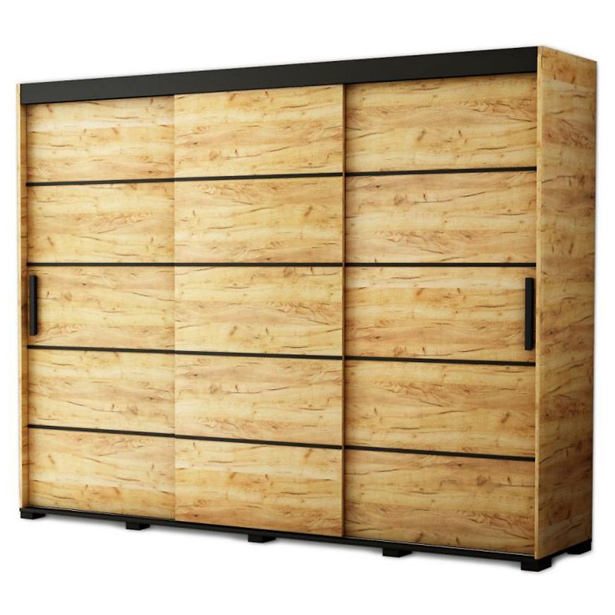 Szekrény Bergamo V1 250 tölgy craft arany/fekete