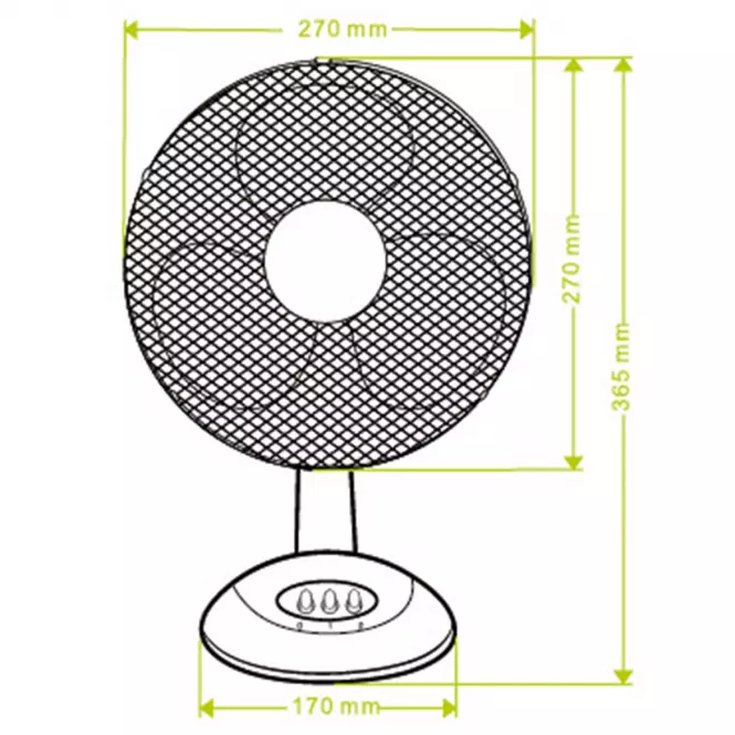 Ventilator asztal  9” VO0021 Fekate