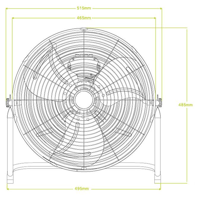 Ventilator kov 16” VO0035 Króm