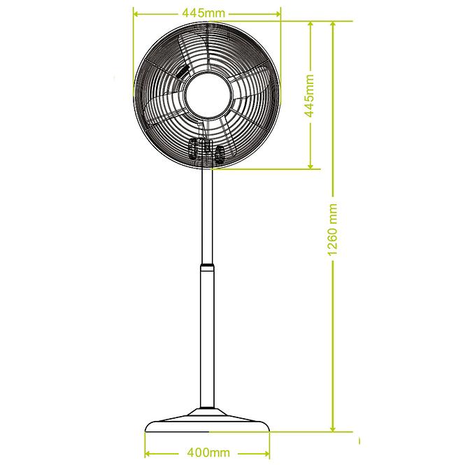 Ventilator padló  kov 16” VO0245 Króm