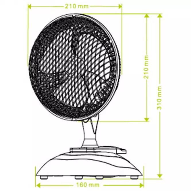 Ventilator asztal  6” VO0658 z klipsem
