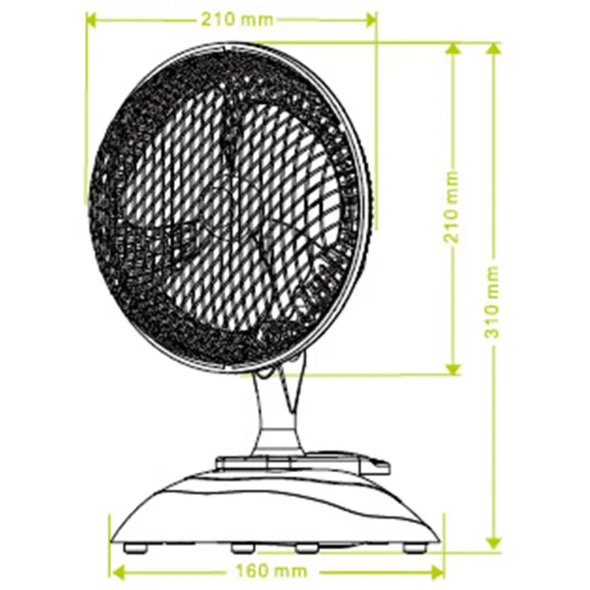Ventilator asztal  6” VO0658 z klipsem,3