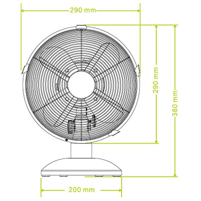 Ventilator műanyag 21,5” VO0230