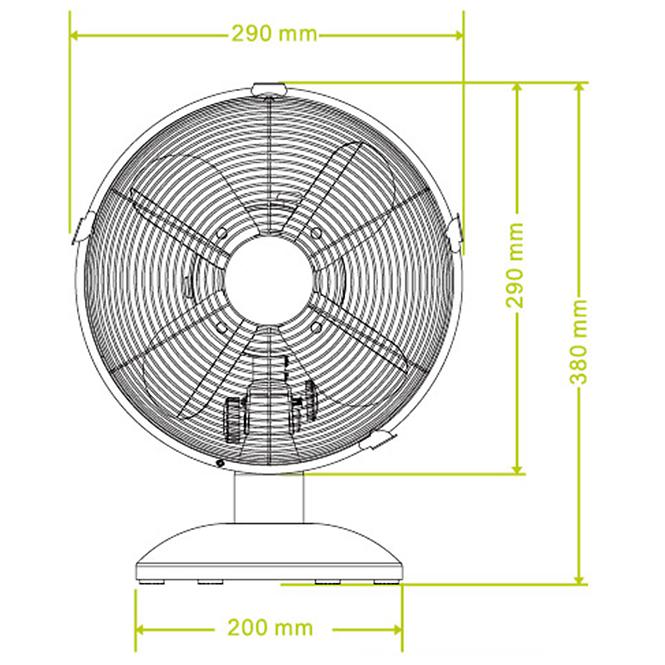 Ventilator műanyag 21,5” VO0230