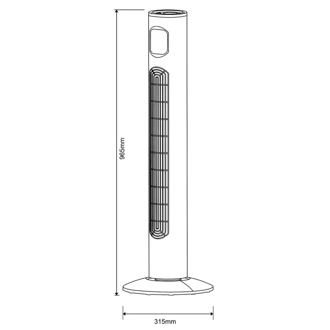 Oszlopos ventilátor 38” VO2208 LED kijelzővel és távirányítóval