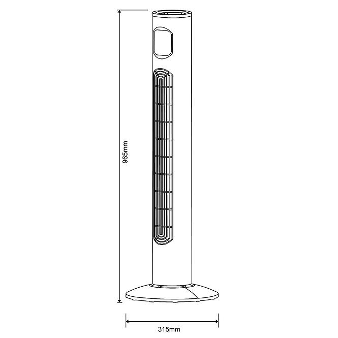 Oszlopos ventilátor 38” VO2208 LED kijelzővel és távirányítóval,3