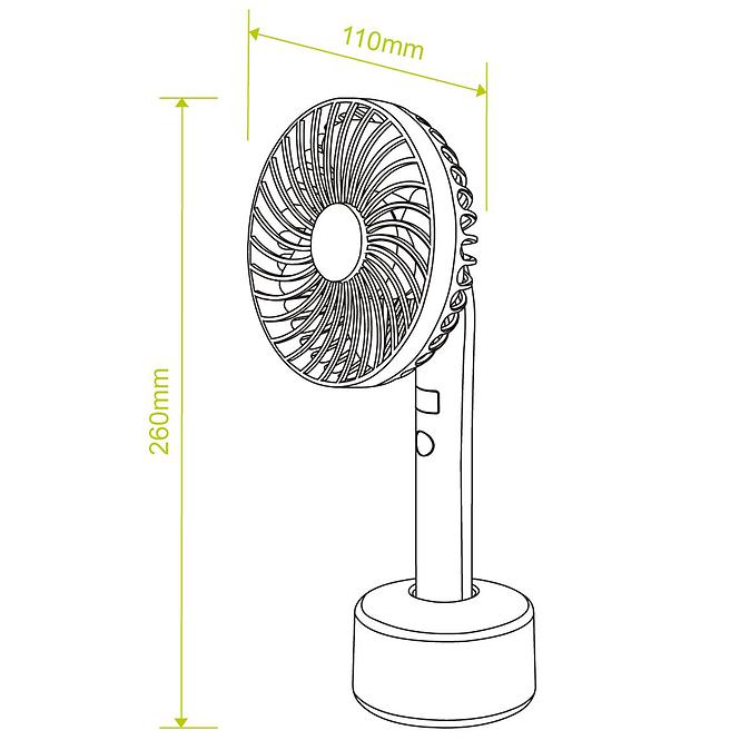 Mini ventilátor VO2225 hordozható