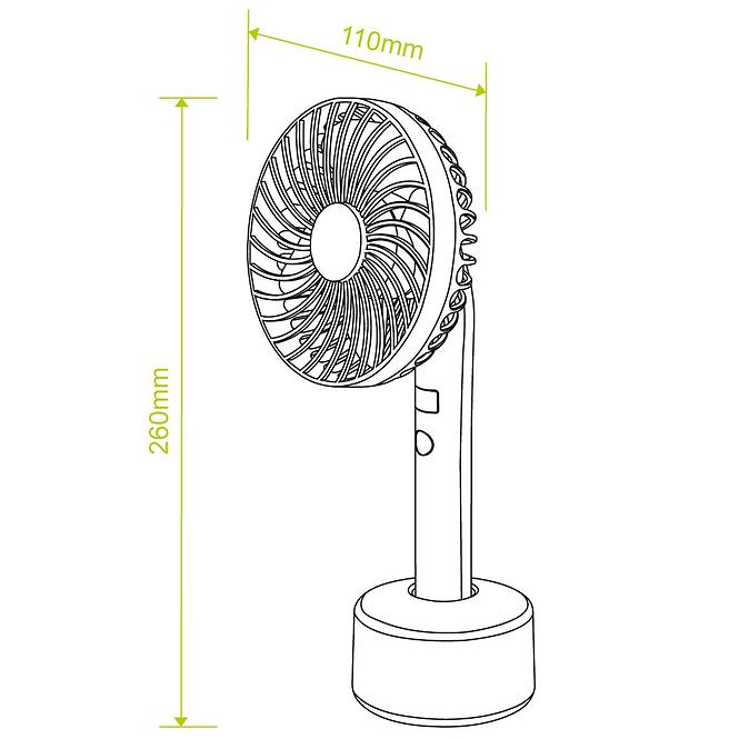 Mini Ventilator VO2225 hordozható