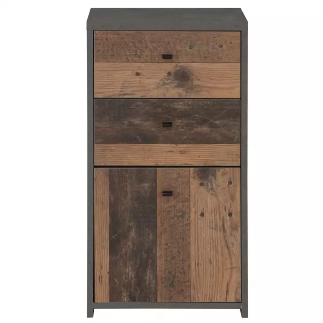Komód Best Chest Old Wood Vin/Konkrét,4