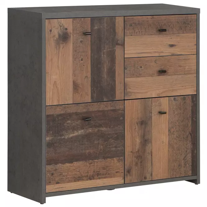 Komód Best Chest Old Wood Vin/Konkrét
