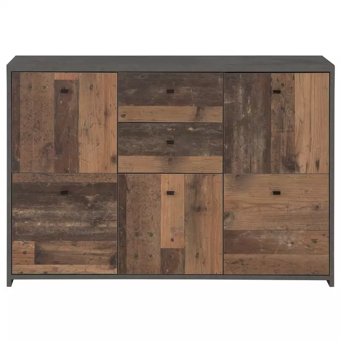 Komód Best Chest Old Wood Vin/Konkrét,4