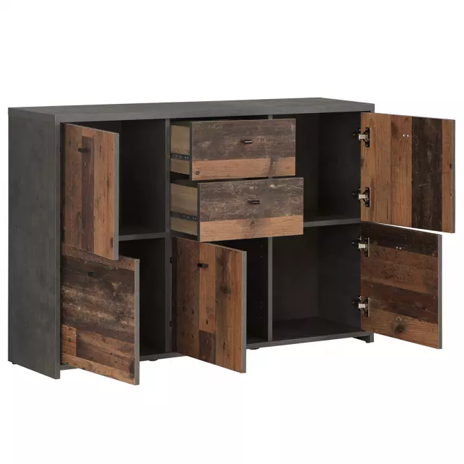 Komód Best Chest Old Wood Vin/Konkrét,5