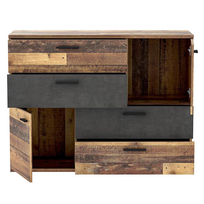 Komód Skive Old Wood Vintage/Konkrét,5