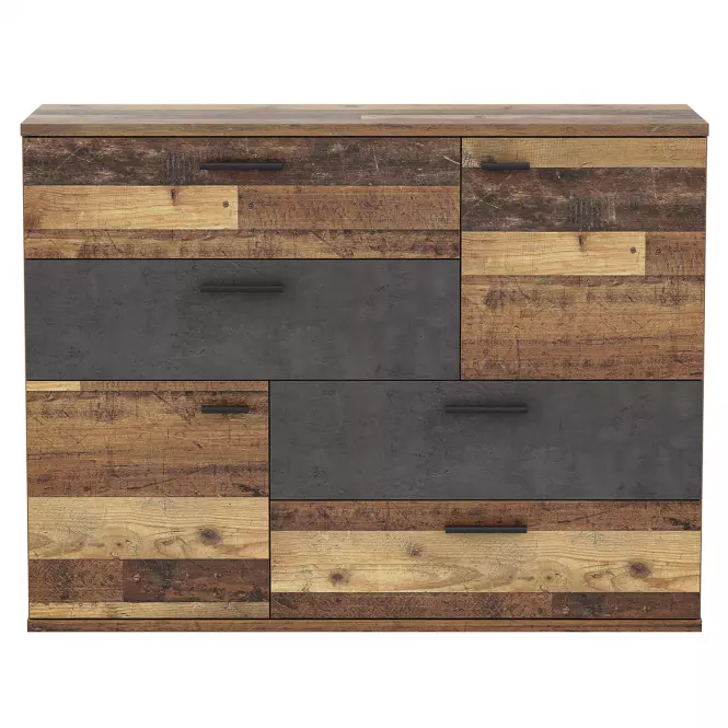 Komód Skive Old Wood Vintage/Konkrét,6