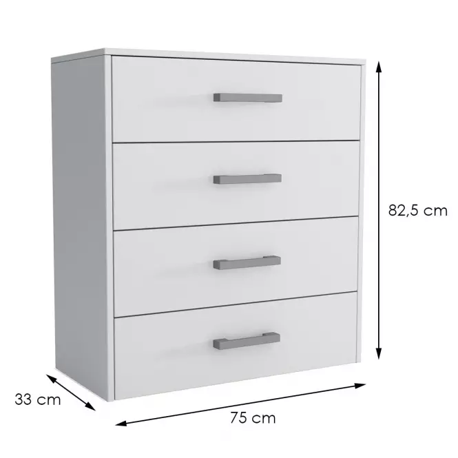 Komód Scala 4S fehér