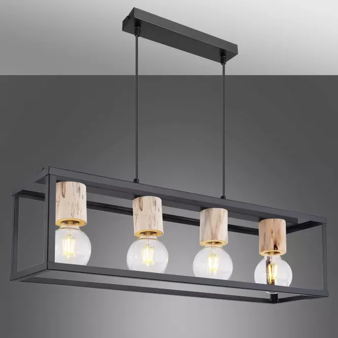 Lámpa 15476-4H fekete-arany LS4