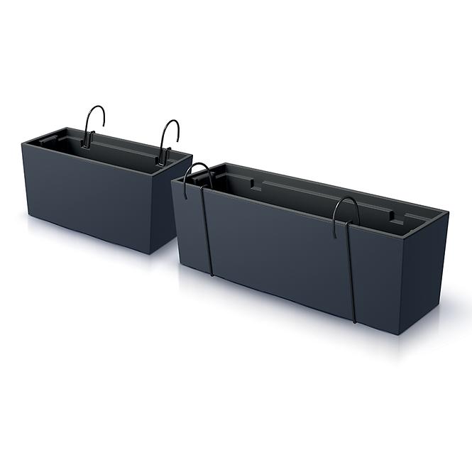 Virágcserép URBI CASE BETTON EFFECT-antracit DUC600EW-S433